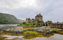 Ile de Skye, château de Highlander et le Ben Tianavaig